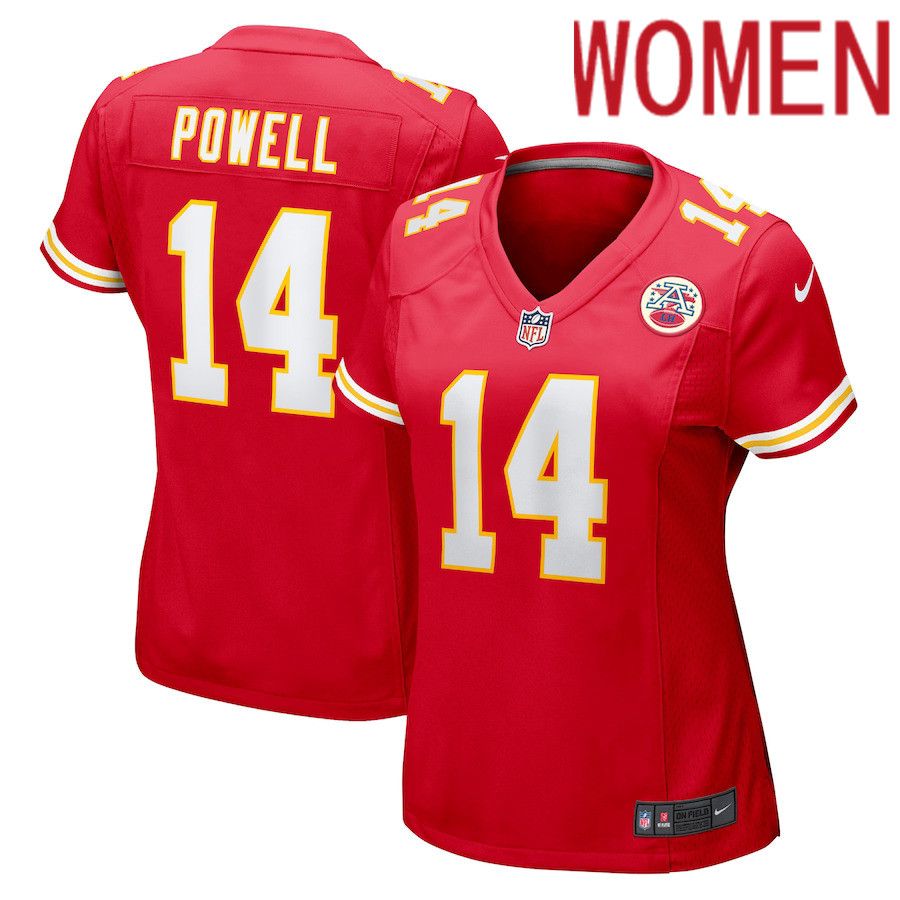 Women Kansas City Chiefs 14 Cornell Powell Nike Red Game Player NFL Jersey